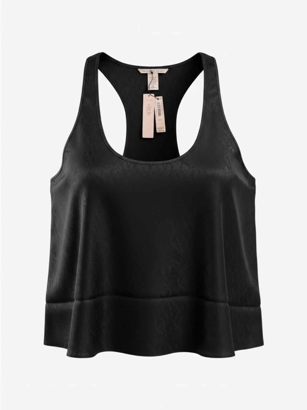 Victoria's Secret Black Jacquard Racerback Tank